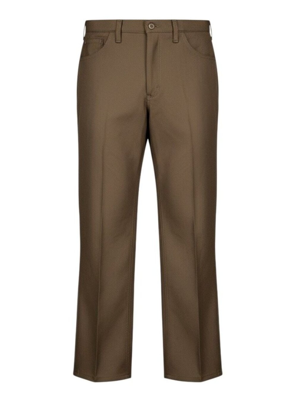 Wrangler Mens Brown Flat Front Work Pants 32x32